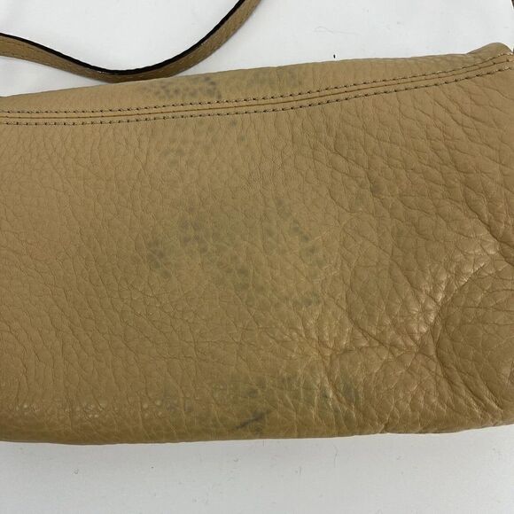 Kate Spade Bag Beige Mansfield Mariana Crossbody Handbag Pebbled Leather Flap - Picture 5 of 10
